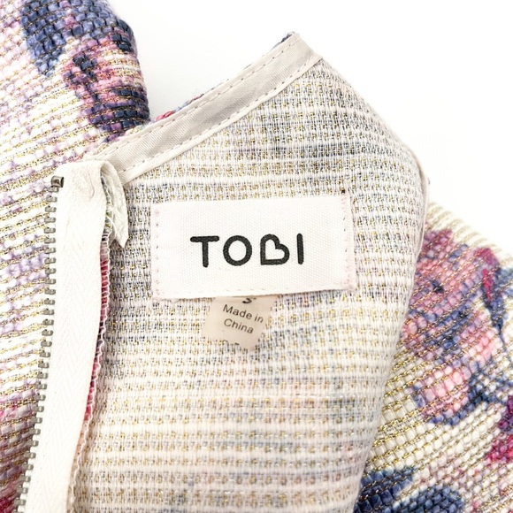 Tobi Chloe in the City Blue Floral Mini Dress Size Small - Picture 12 of 14